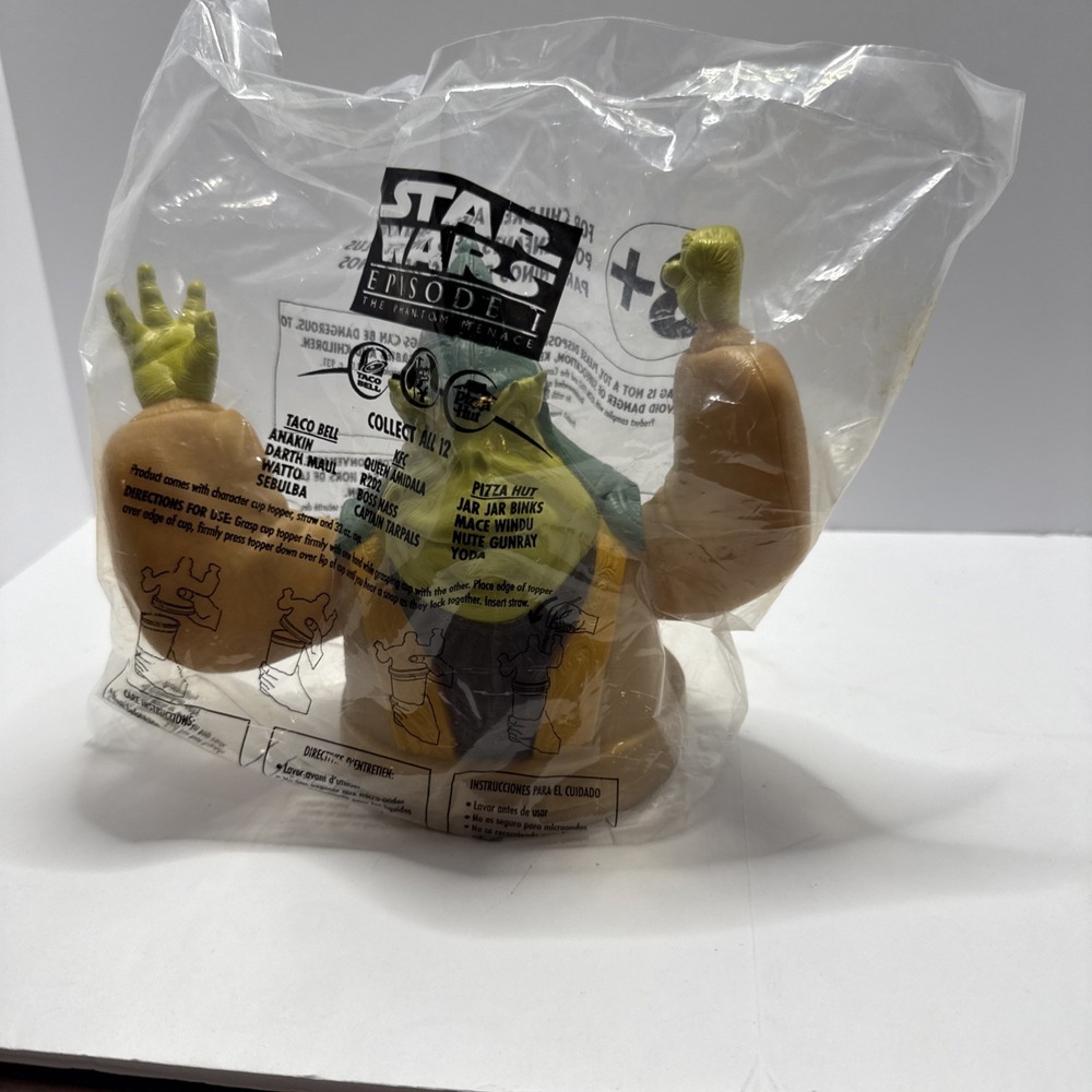 Vintage 1999 Star Wars: Ep 1 BOSS NASS Character Cup Topper Taco Bell/KFC NIP